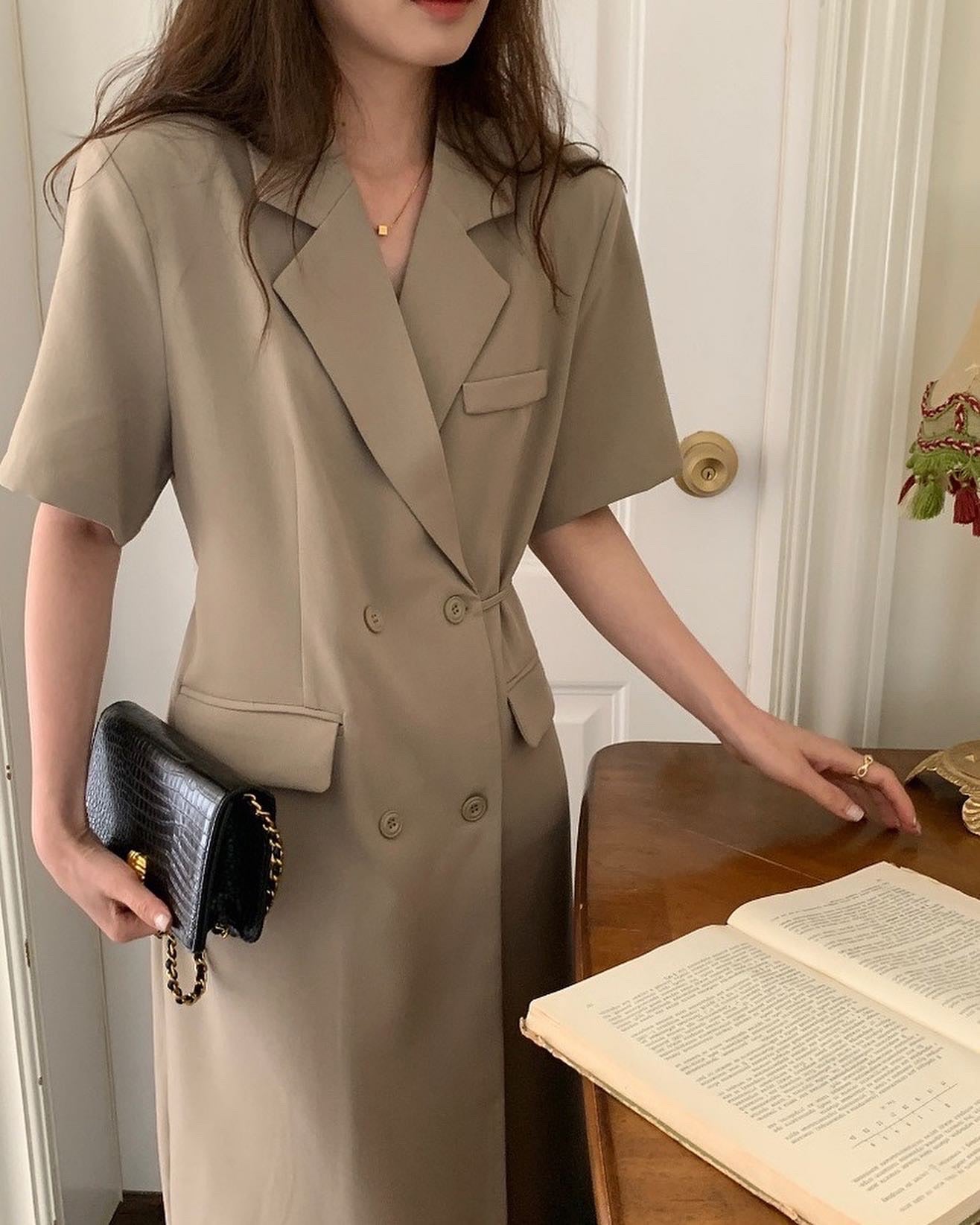 French Collar Suit Dress