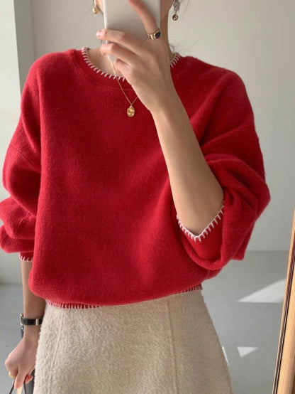 Contrast Trim Sweatshirt