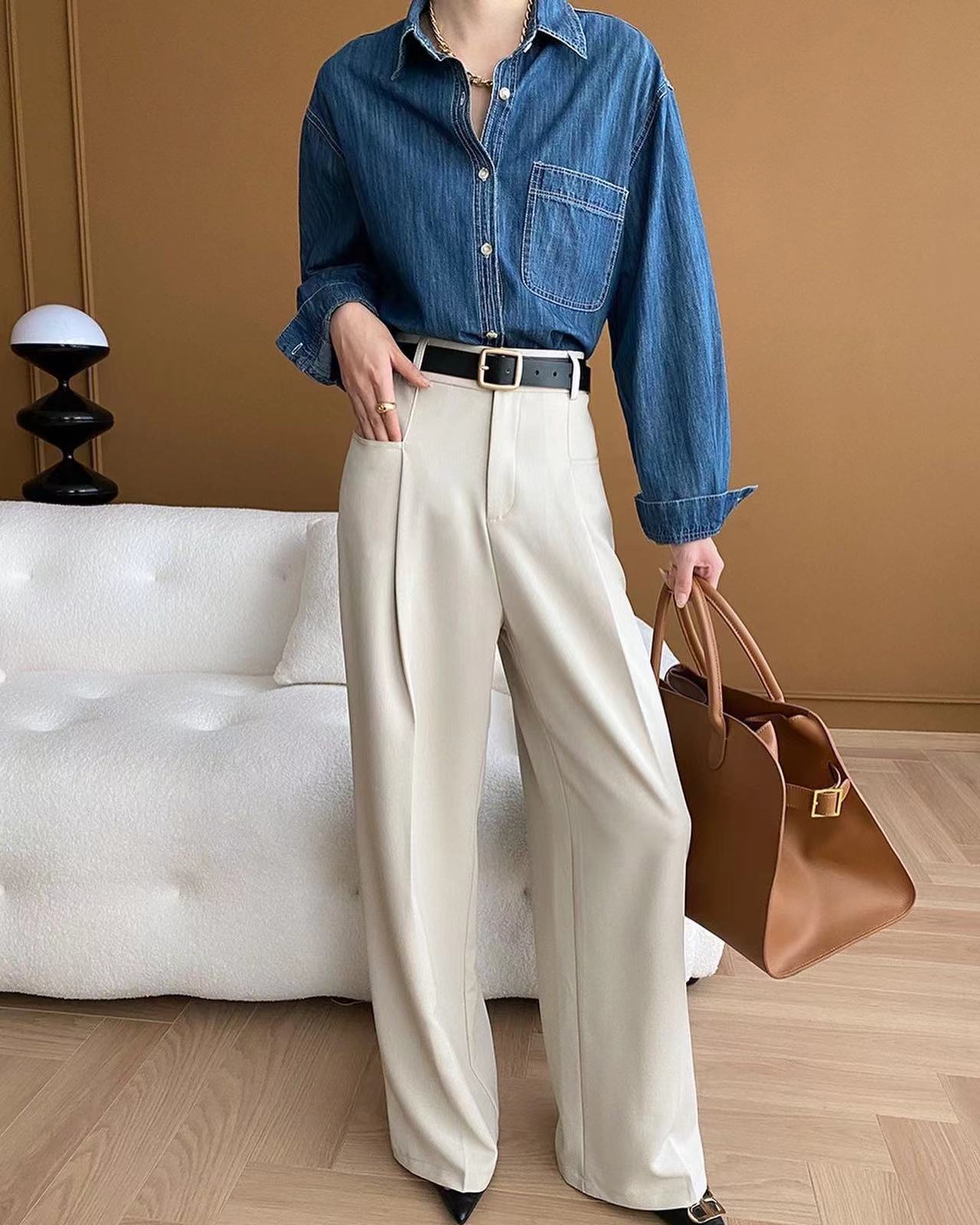 High Waist Wide Leg Pants