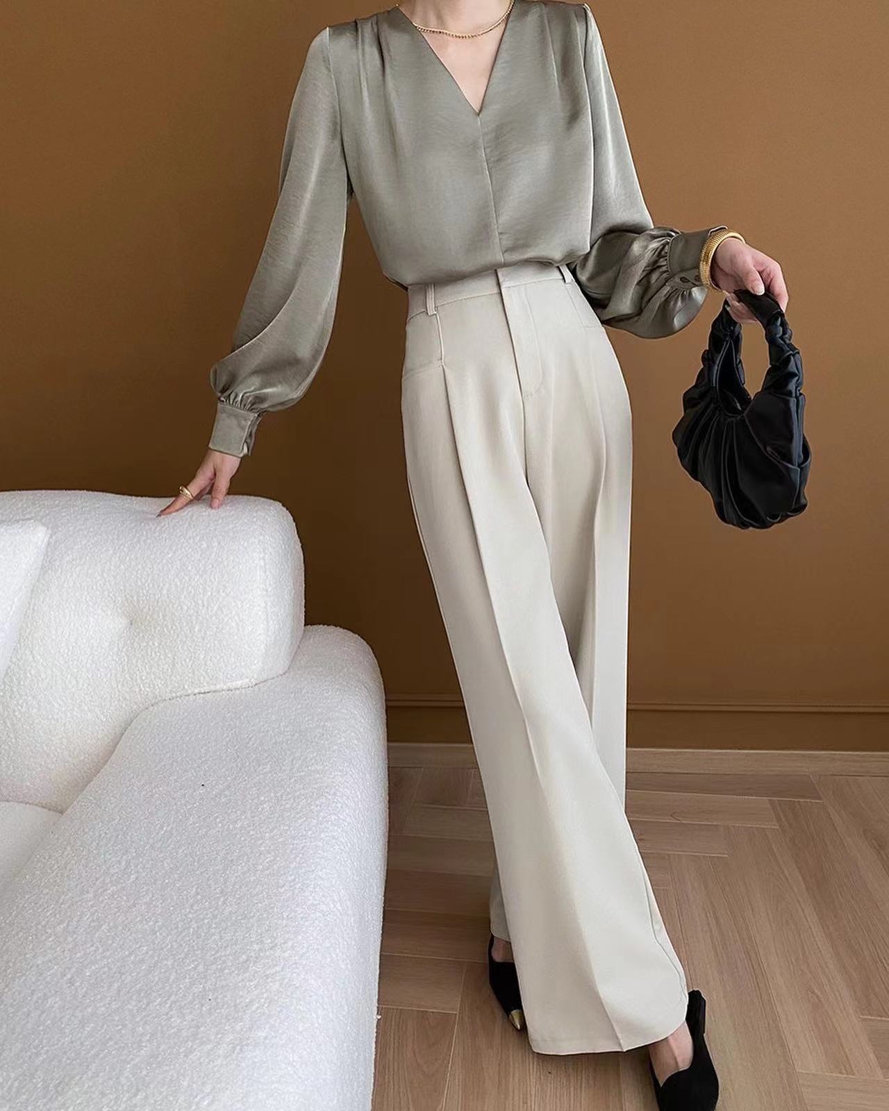 High Waist Wide Leg Pants