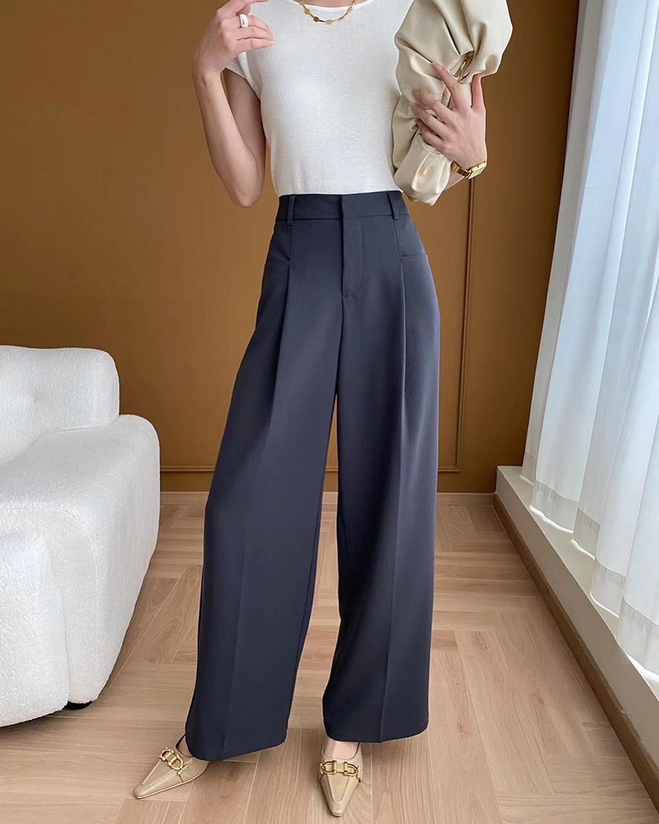 High Waist Wide Leg Pants