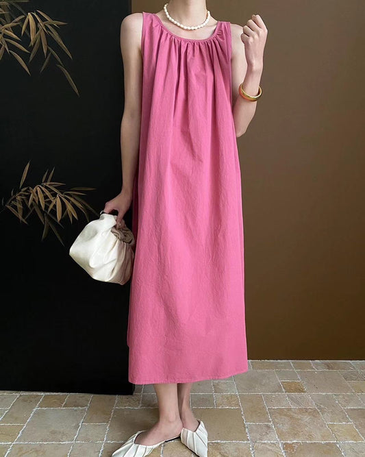 French Peach Pink Dress