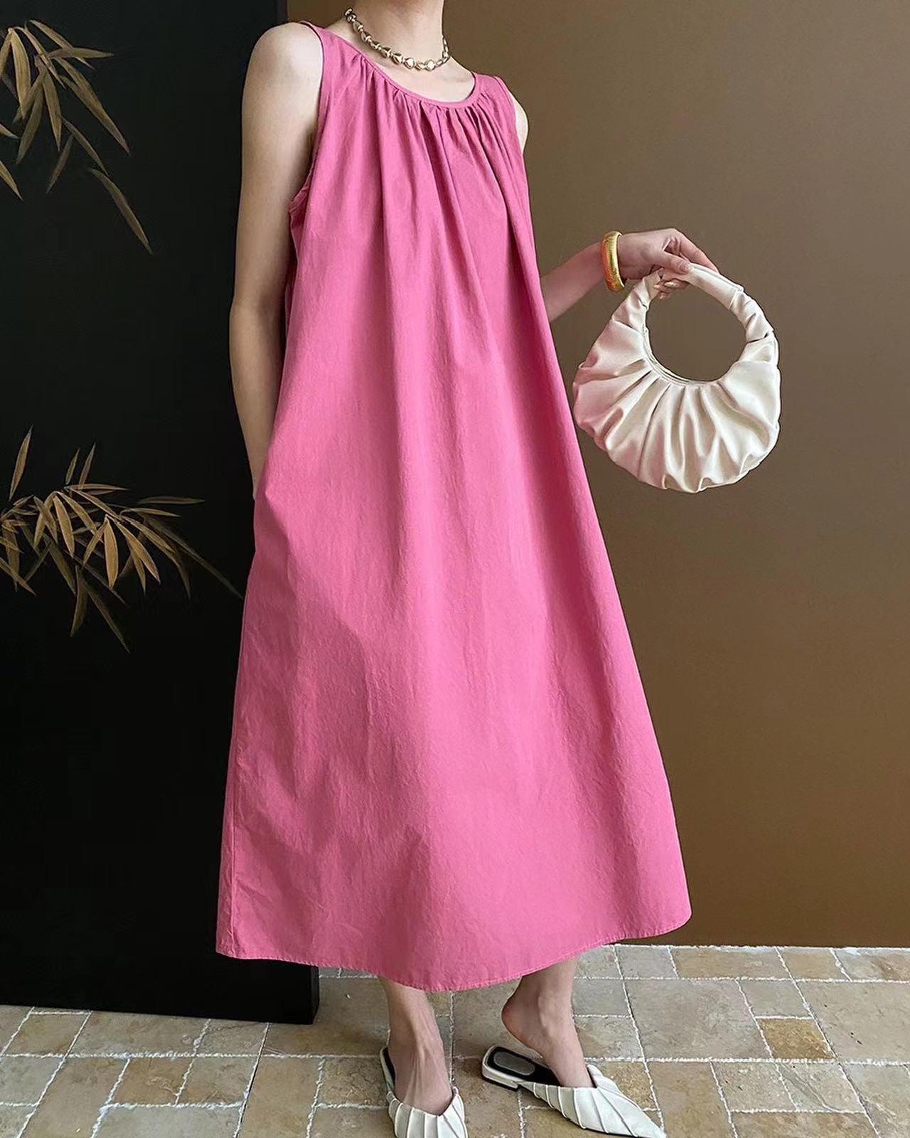 French Peach Pink Dress