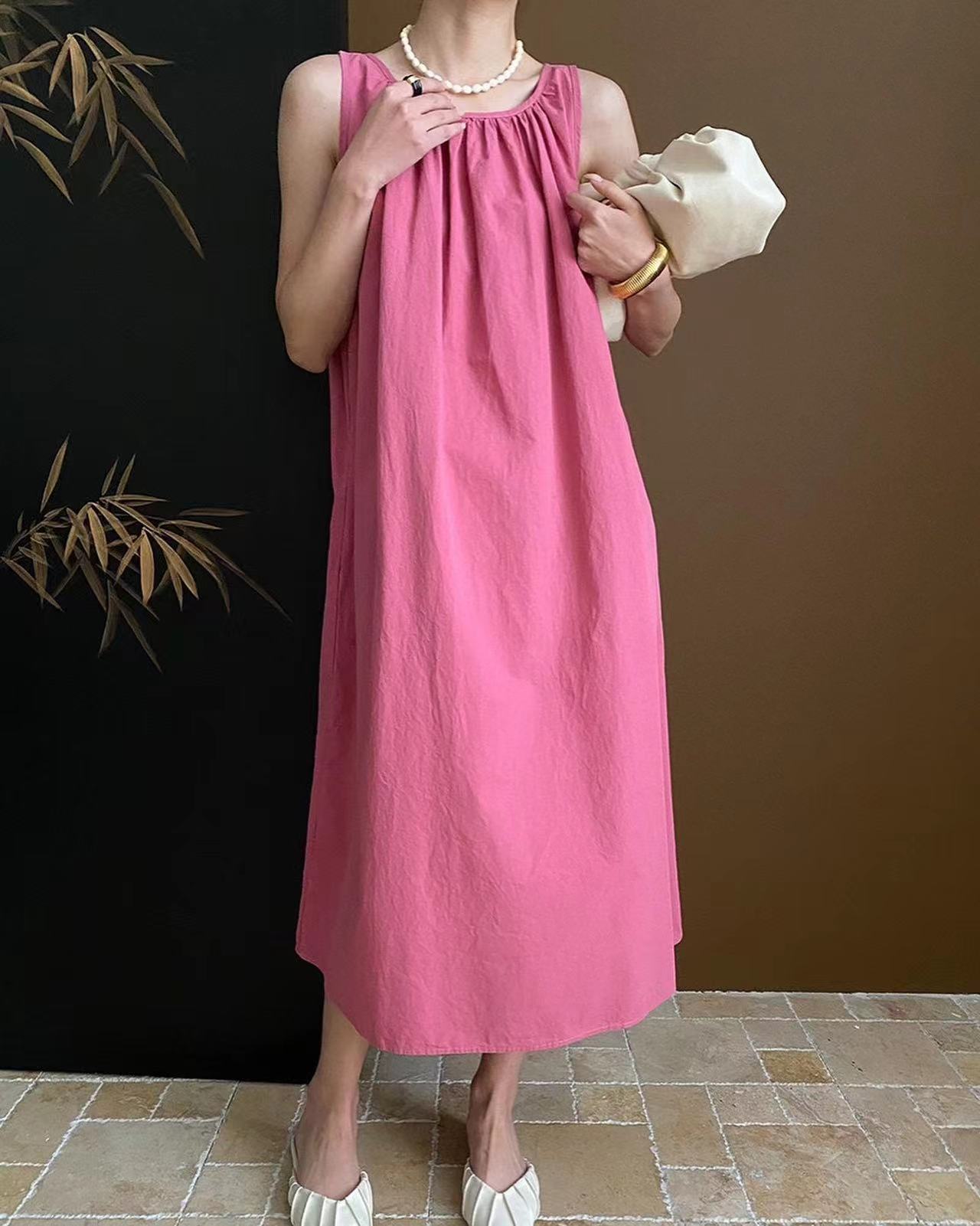 French Peach Pink Dress