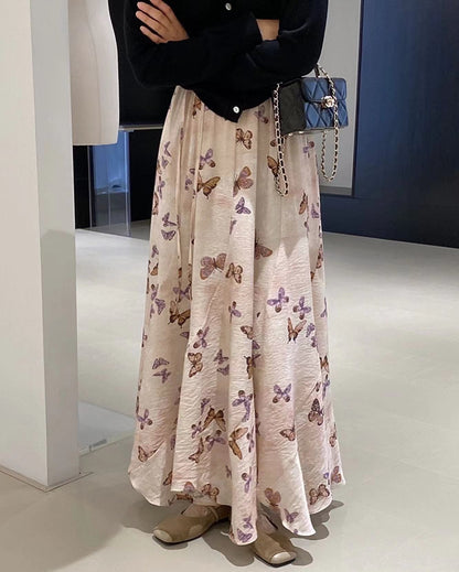 Butterfly Print Skirt