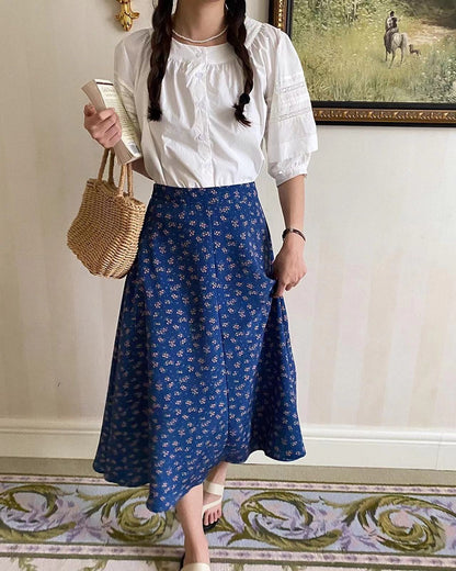 French Floral Skirt