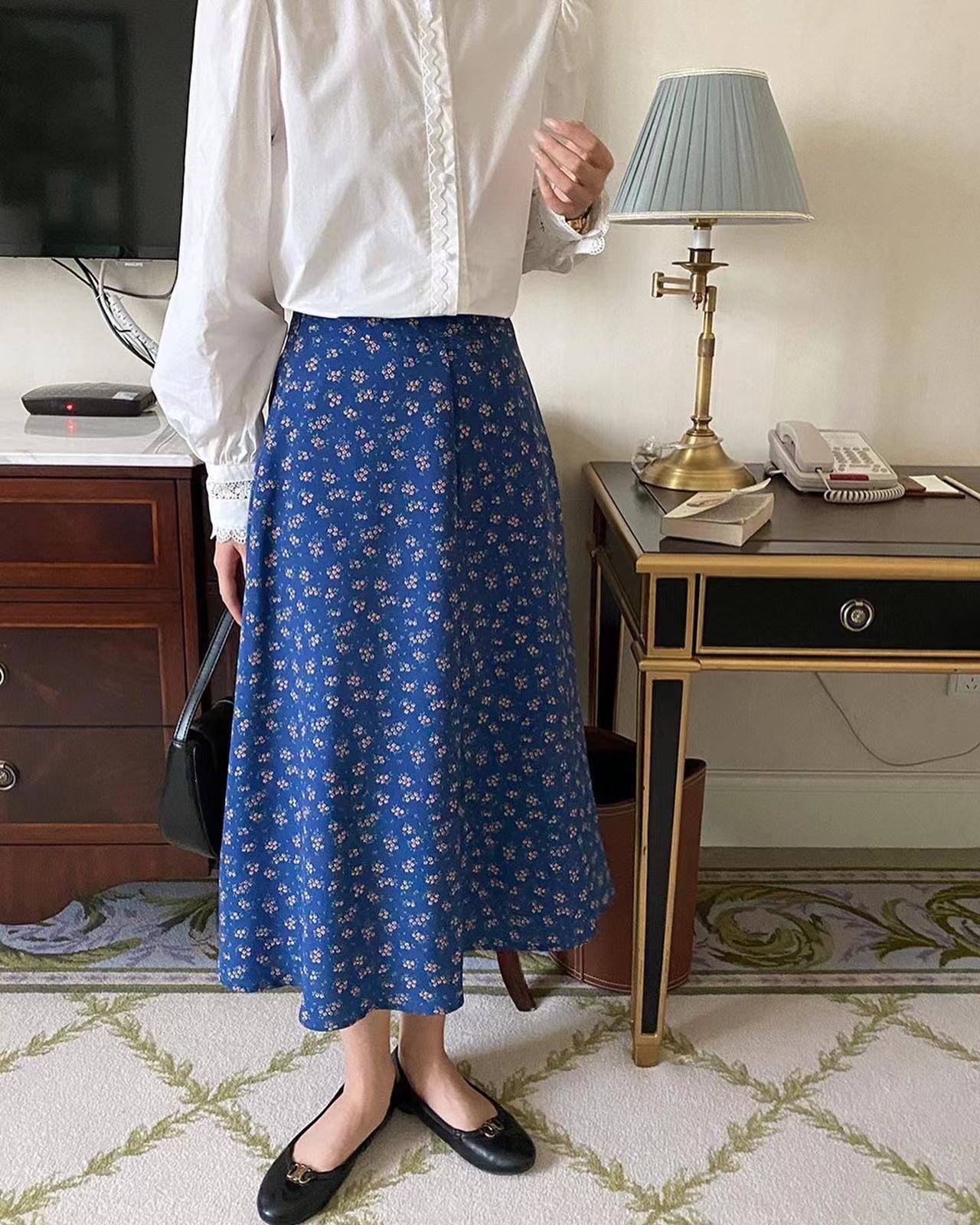 French Floral Skirt