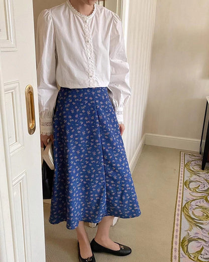 French Floral Skirt