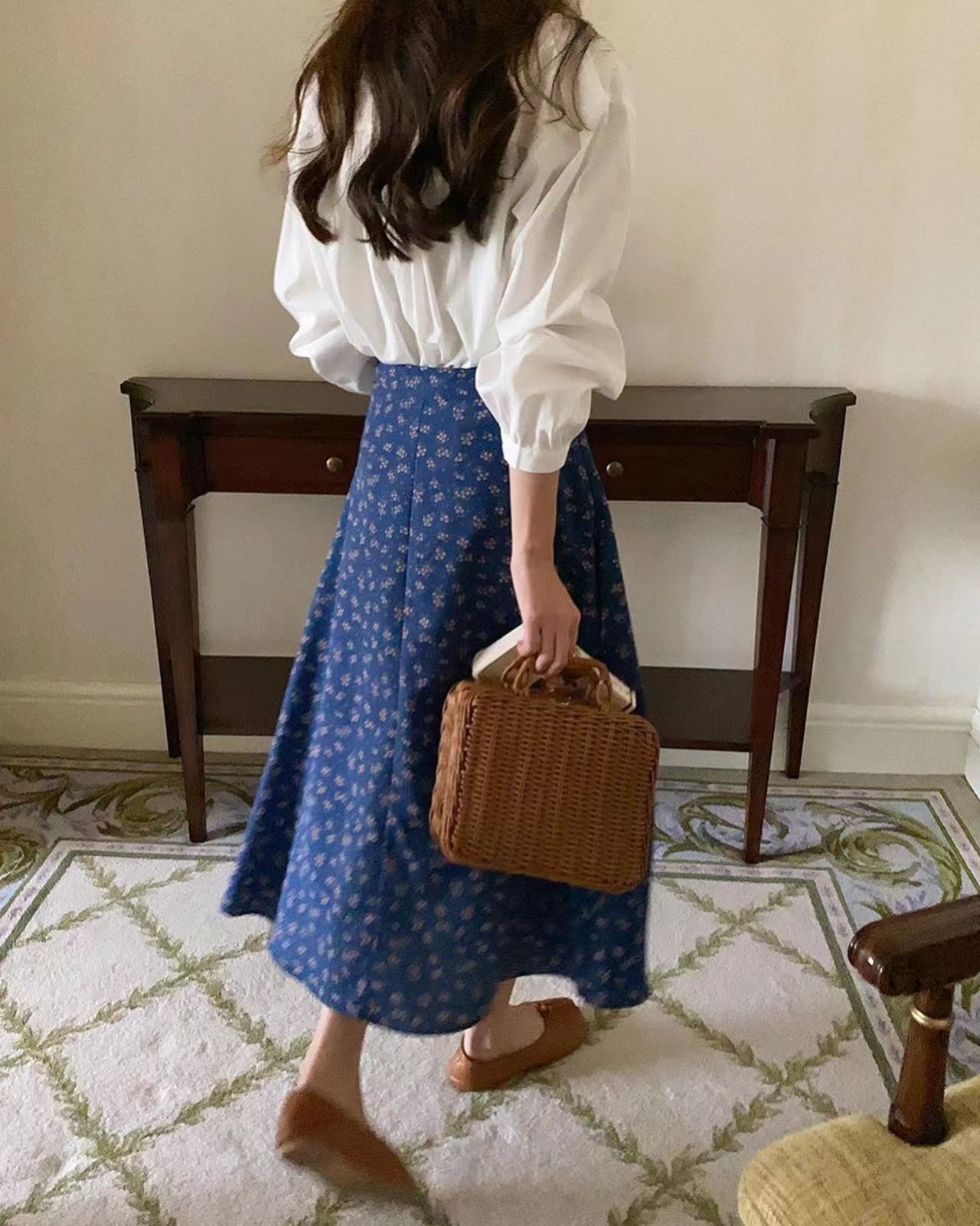 French Floral Skirt