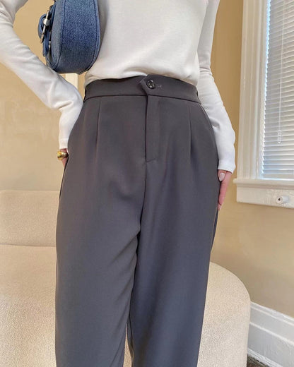 High Waist Nine-Tenths Trousers