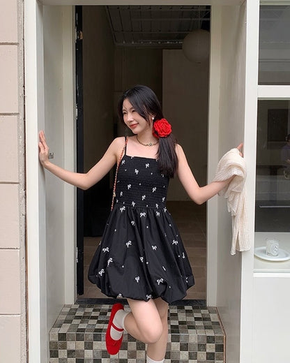 Bow Strap Bubble Dress