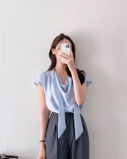 Ribbon Short Sleeve Shirt