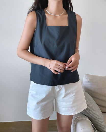 Square Neck Wide Strap Tank Top