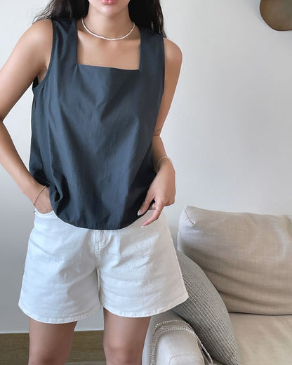 Square Neck Wide Strap Tank Top