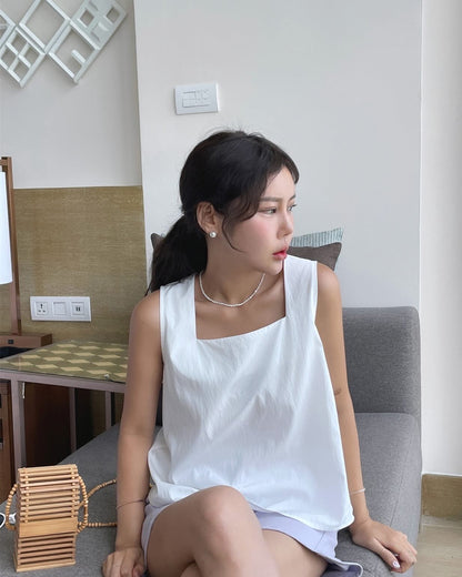 Square Neck Wide Strap Tank Top