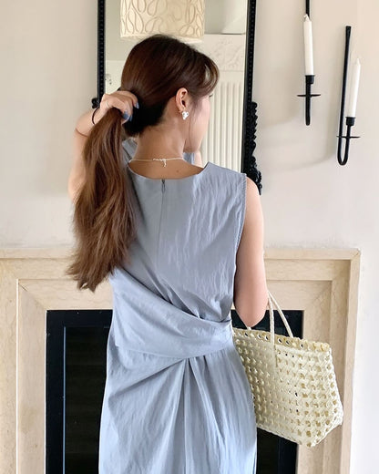 V-Neck Tie-Waist Vest Dress