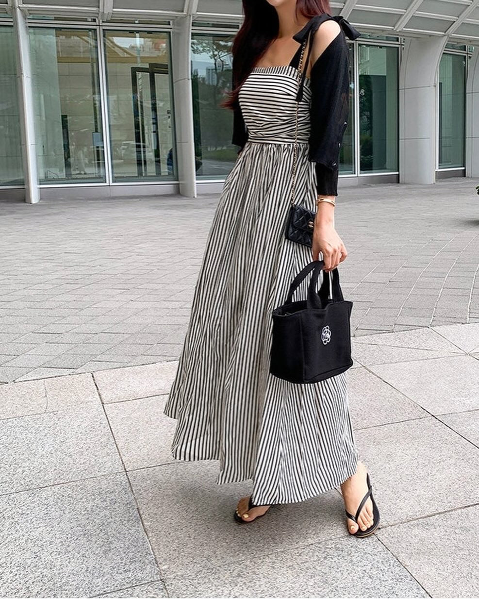 Bow Stripe Dress