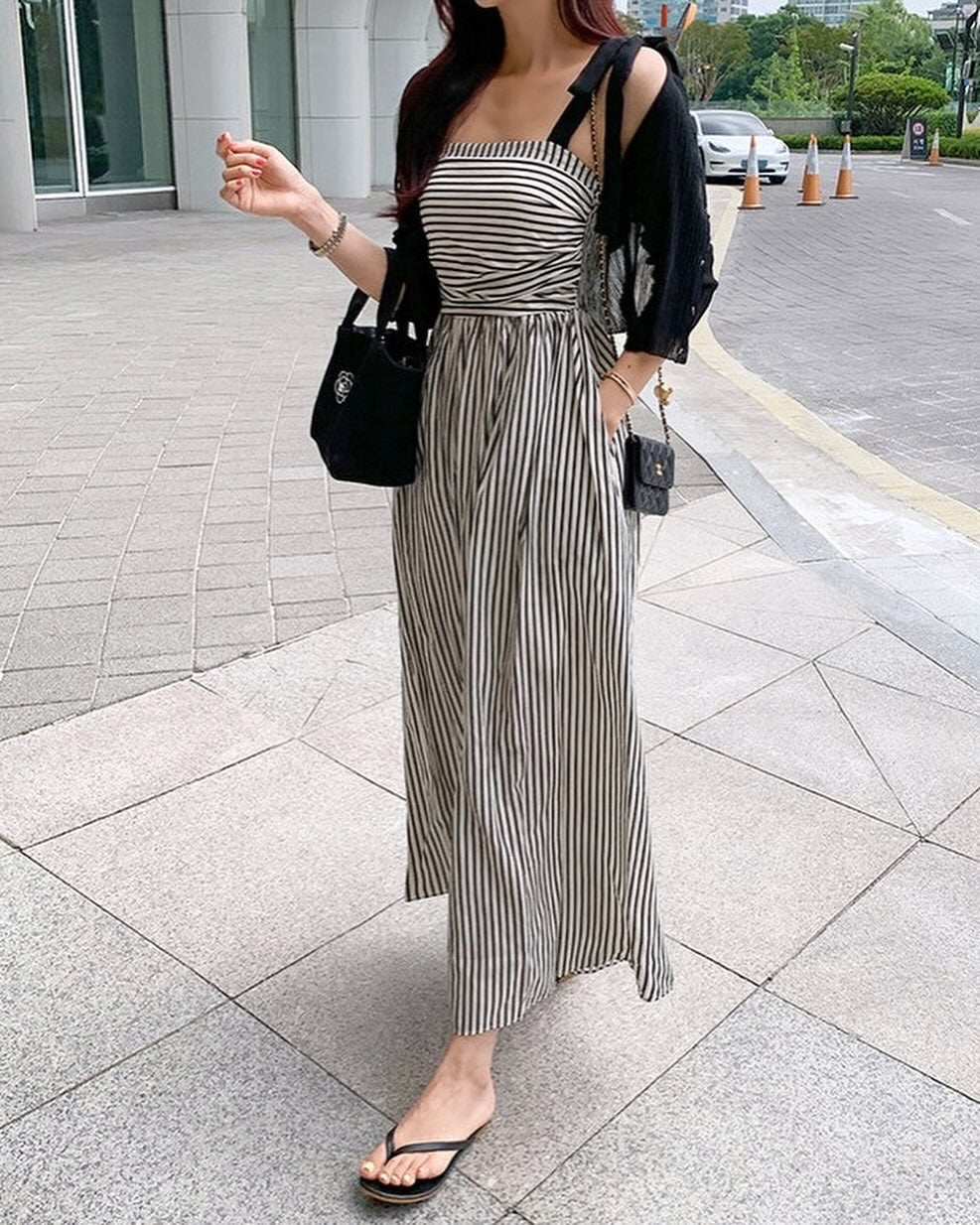 Bow Stripe Dress