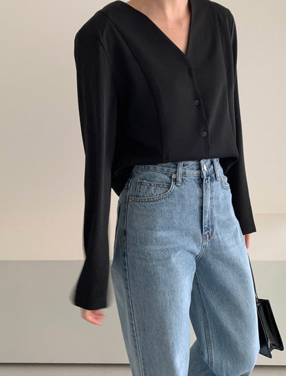 Korean-Style Belted Blazer Top