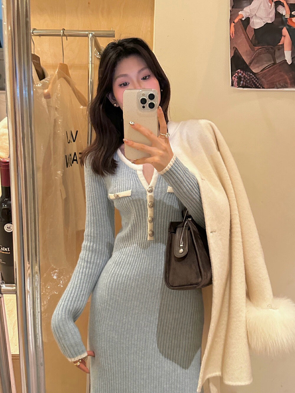 Slimming Chanel-style Knit Dress