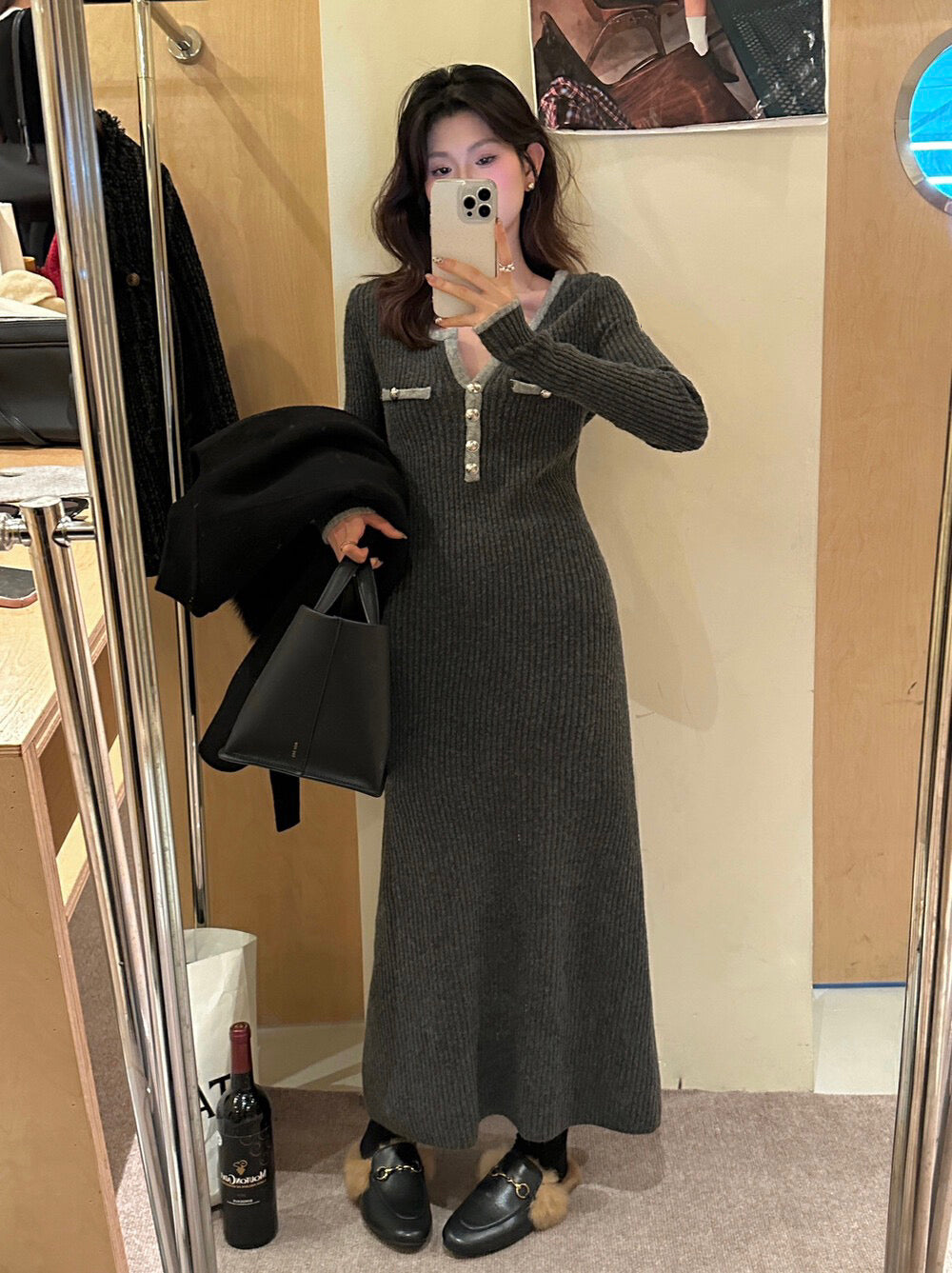 Slimming Chanel-style Knit Dress