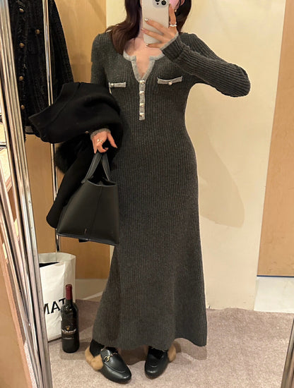 Slimming Chanel-style Knit Dress