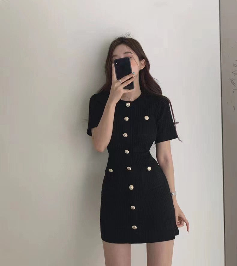 Chanel-Style Button Dress