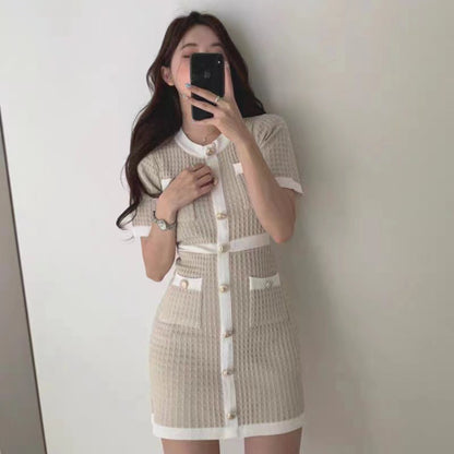 Chanel-Style Button Dress