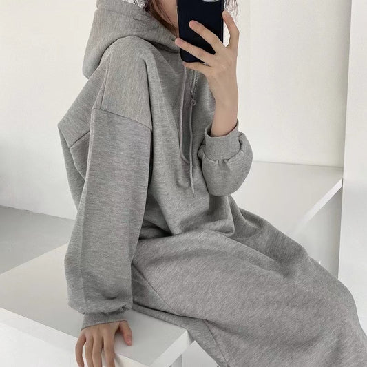 Slit Sweatshirt Dress