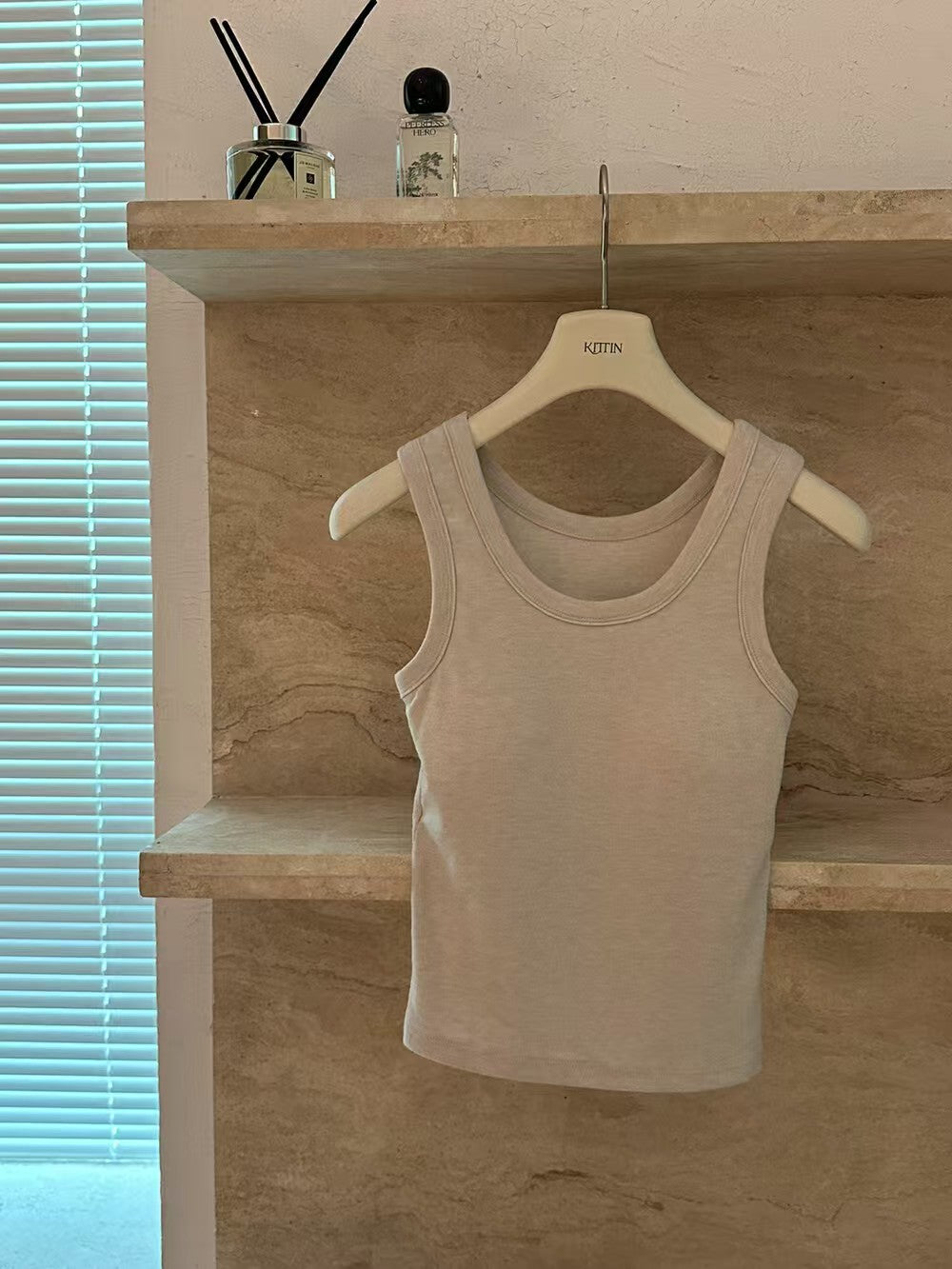 U-neck Tank Top With Pads