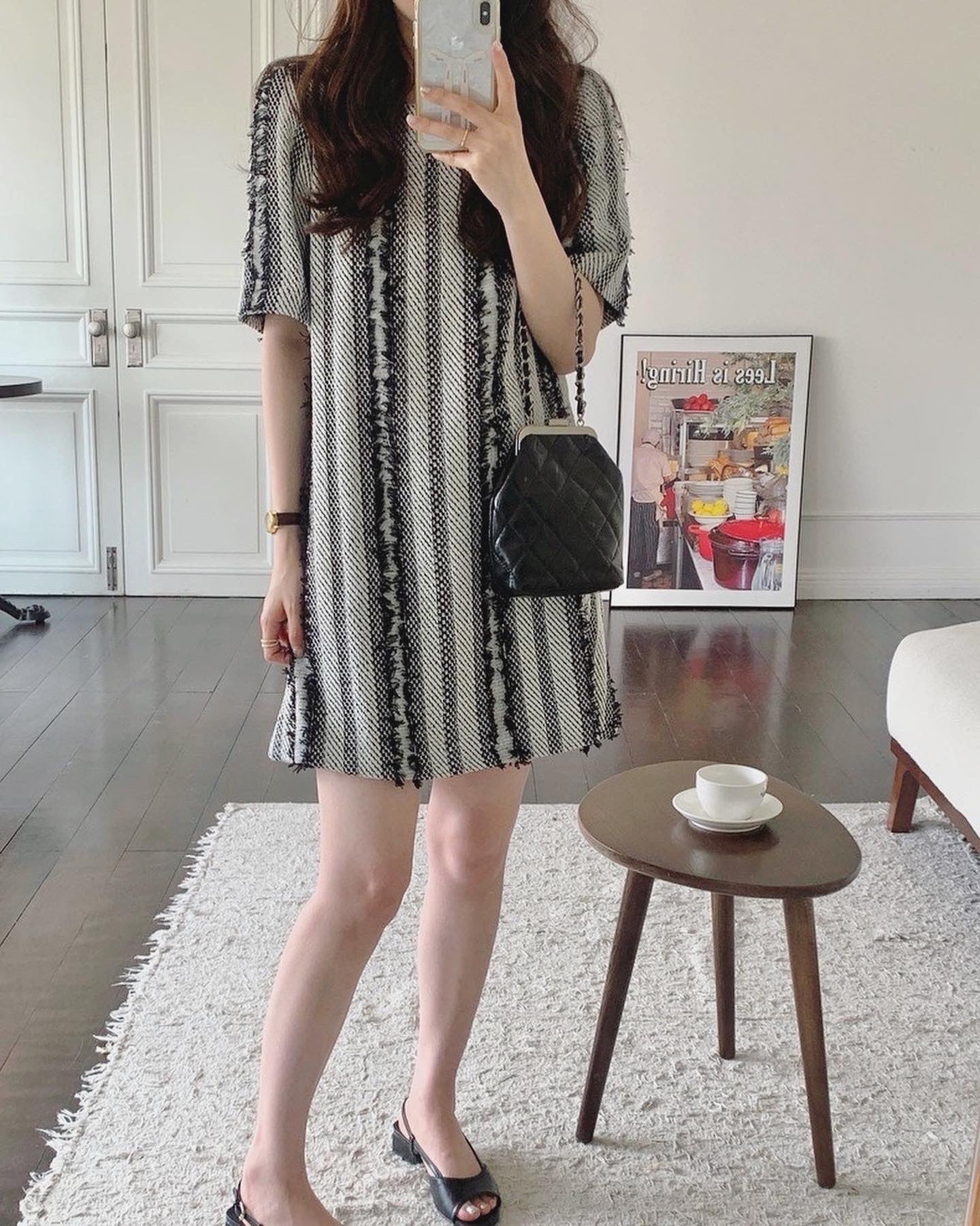 Short Sleeve Tassel Dress